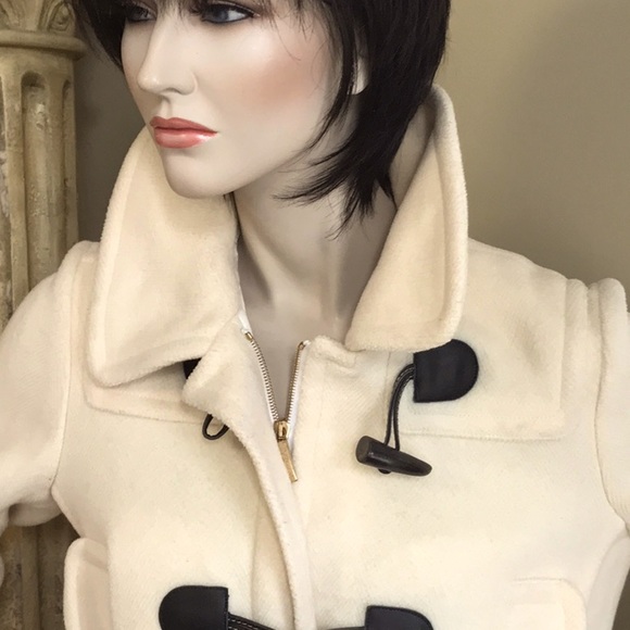 BURBERRY 100% PURE WOOL JACKET WITH 2-WAY ZIPPER, GUC - Picture 3 of 14